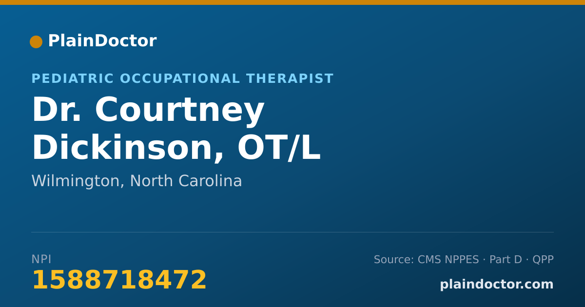 Shareable card for Courtney Dickinson, OT/L - Pediatric Occupational Therapist, Wilmington, NC