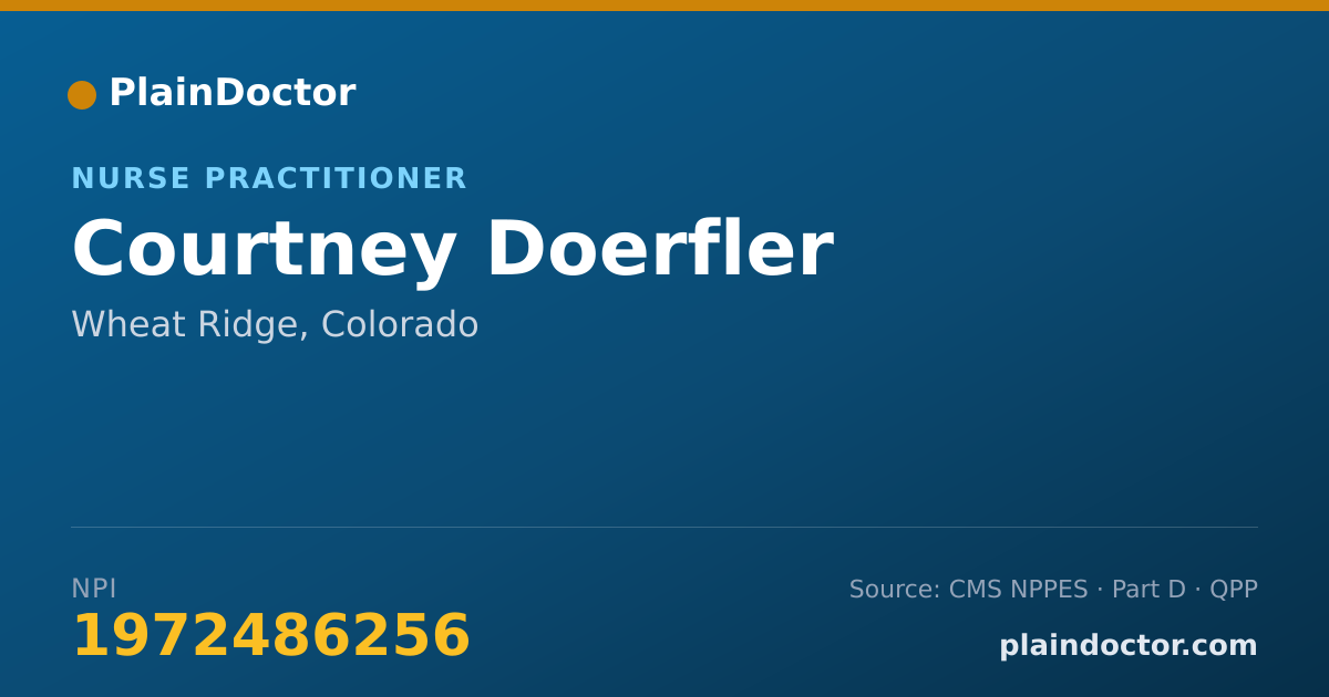 Shareable card for Courtney Doerfler - Nurse Practitioner, Wheat Ridge, CO