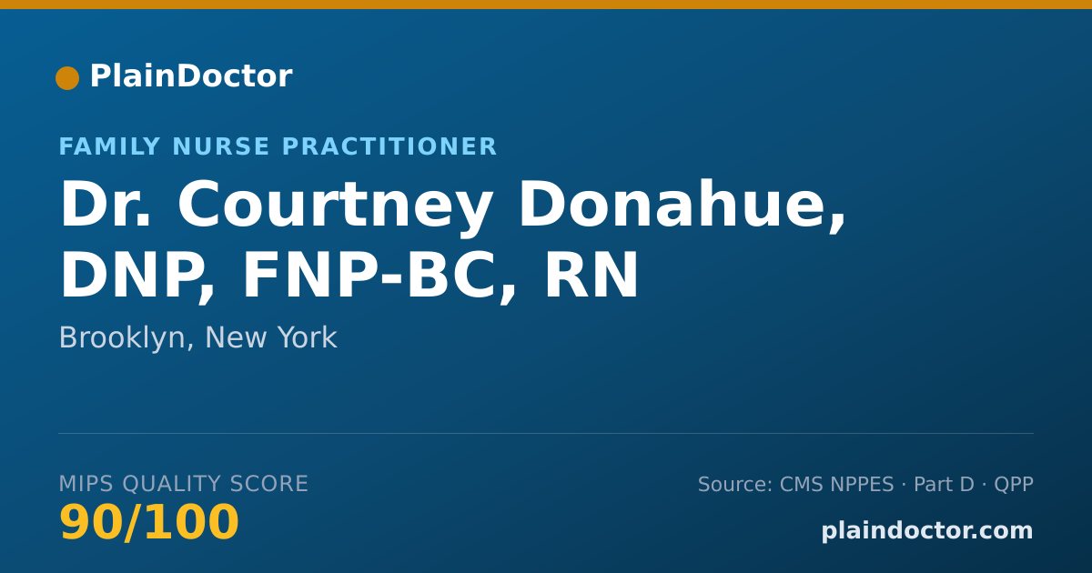Shareable card for Courtney Donahue, DNP, FNP-BC, RN - Family Nurse Practitioner, Brooklyn, NY