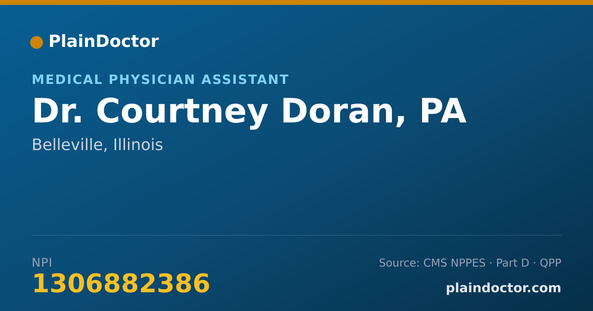 Shareable card for Courtney Doran, PA - Medical Physician Assistant, Belleville, IL