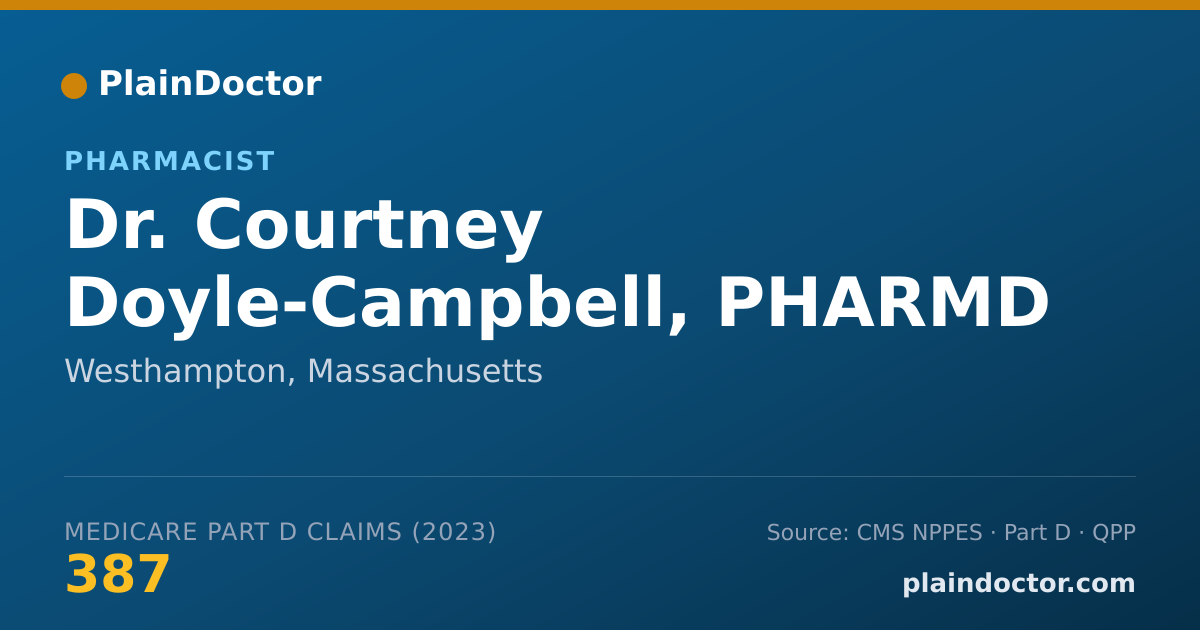 Shareable card for Courtney Doyle-Campbell, PHARMD - Pharmacist, Westhampton, MA