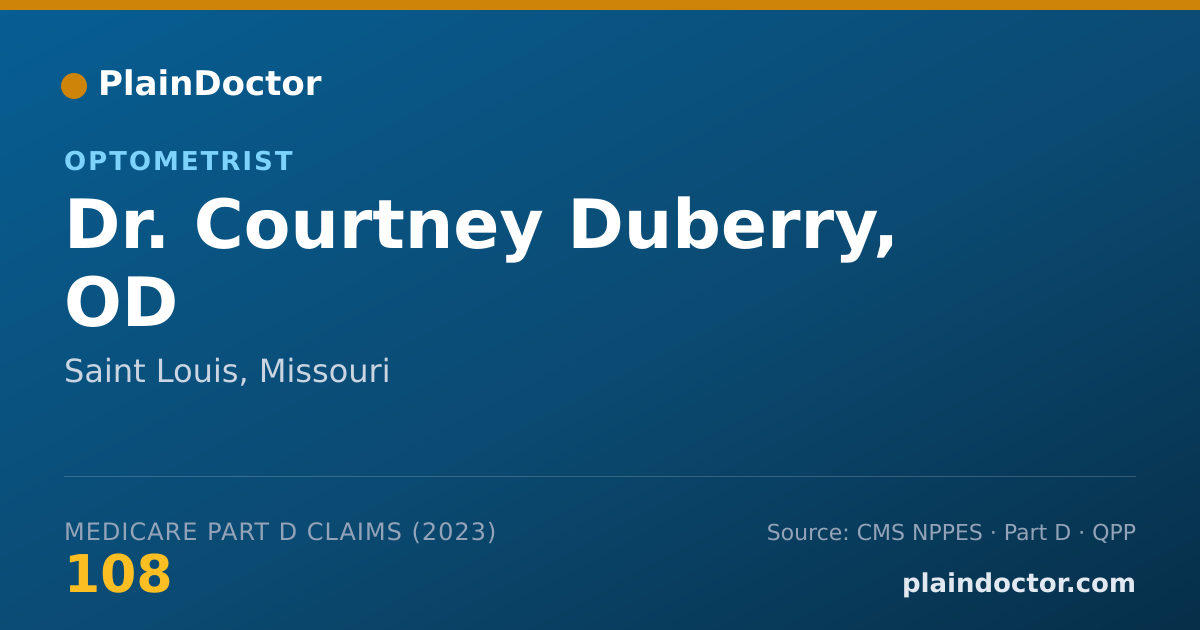 Shareable card for Courtney Duberry, OD - Optometrist, Saint Louis, MO