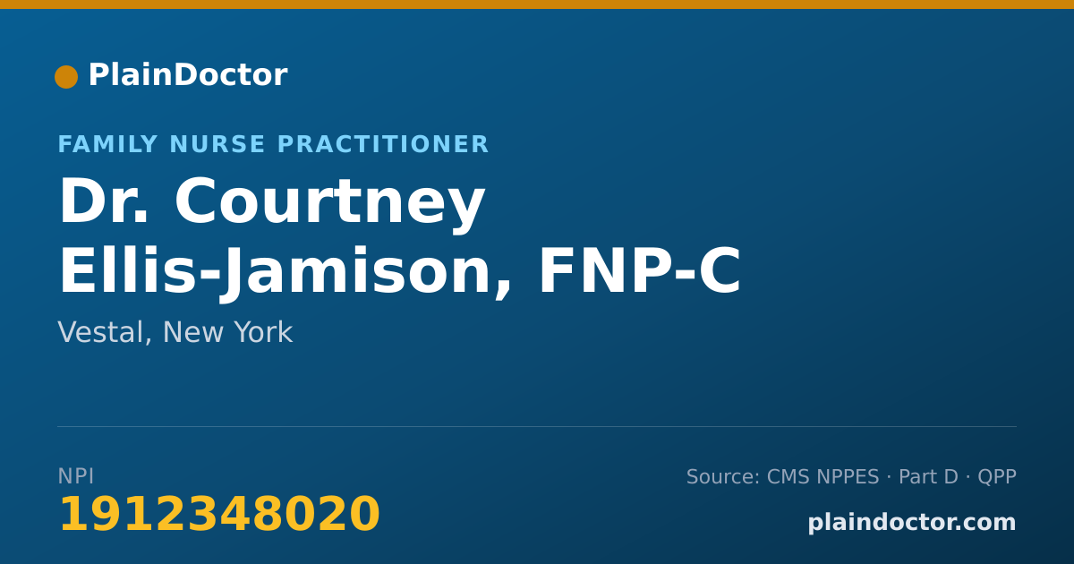Shareable card for Courtney Ellis-Jamison, FNP-C - Family Nurse Practitioner, Vestal, NY