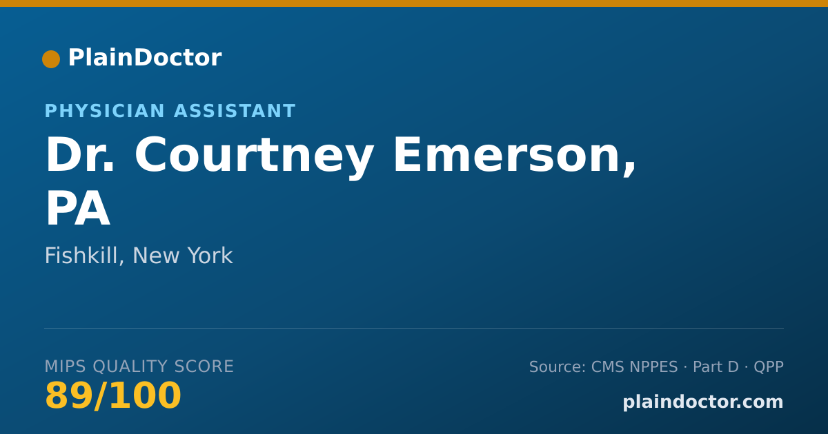 Shareable card for Courtney Emerson, PA - Physician Assistant, Fishkill, NY