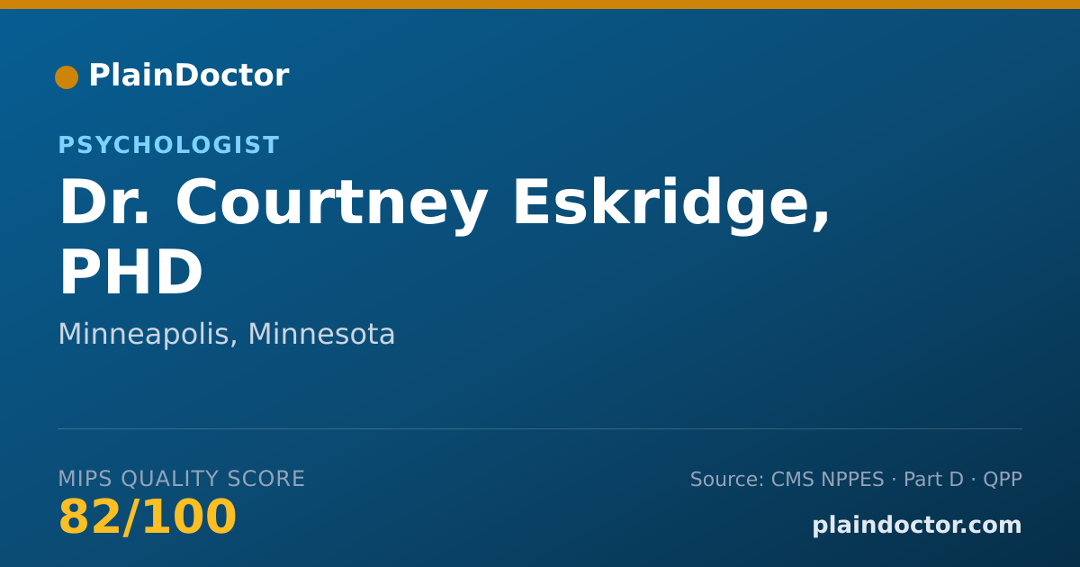 Shareable card for Courtney Eskridge, PHD - Psychologist, Minneapolis, MN