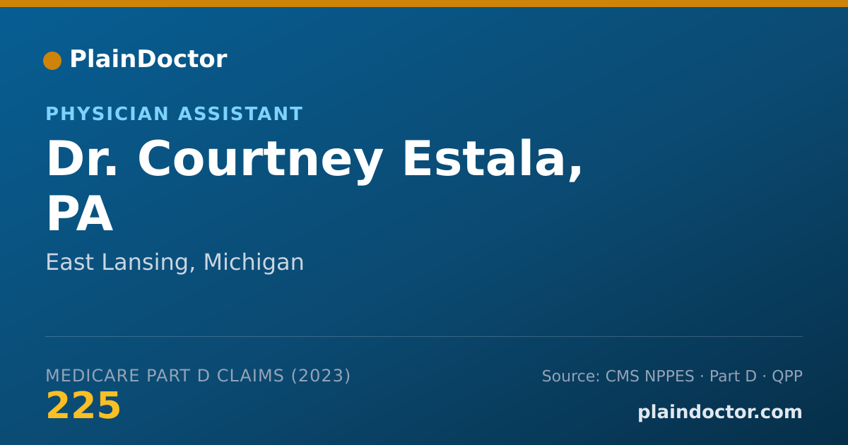 Shareable card for Courtney Estala, PA - Physician Assistant, East Lansing, MI