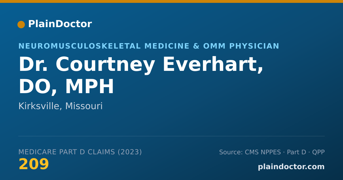 Shareable card for Courtney Everhart, DO, MPH - Neuromusculoskeletal Medicine & OMM Physician, Kirksville, MO