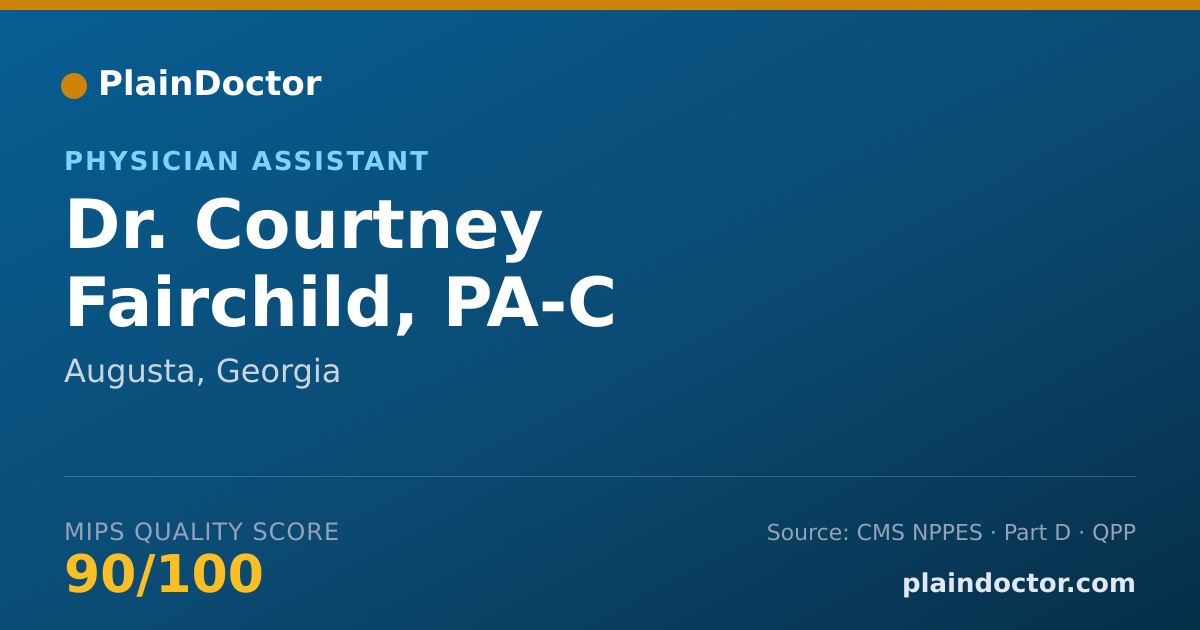 Shareable card for Courtney Fairchild, PA-C - Physician Assistant, Augusta, GA