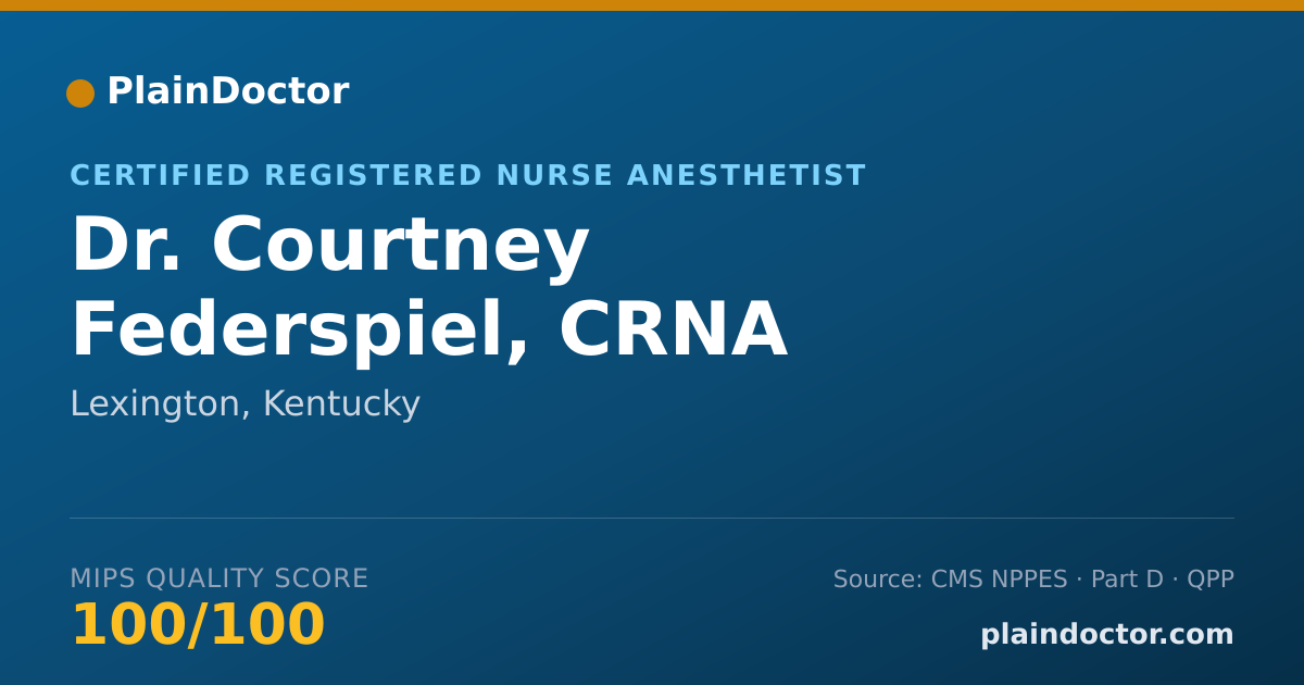 Shareable card for Courtney Federspiel, CRNA - Certified Registered Nurse Anesthetist, Lexington, KY