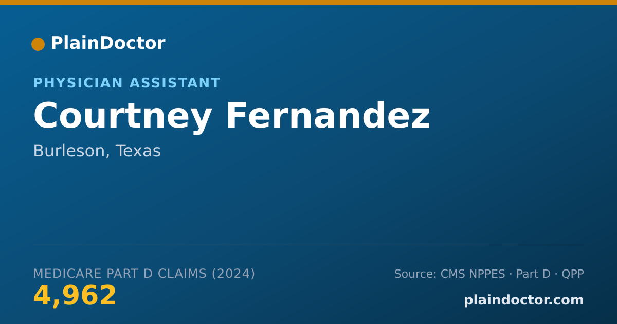 Shareable card for Courtney Fernandez - Physician Assistant, Burleson, TX