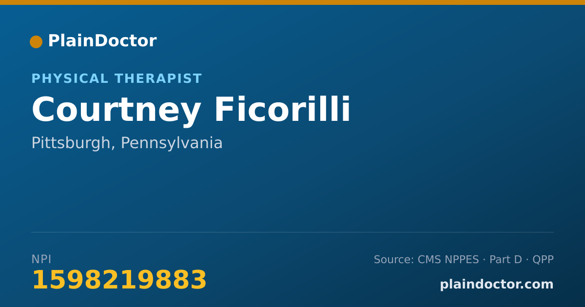 Shareable card for Courtney Ficorilli - Physical Therapist, Pittsburgh, PA