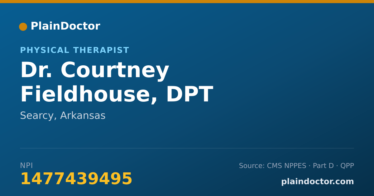 Shareable card for Courtney Fieldhouse, DPT - Physical Therapist, Searcy, AR