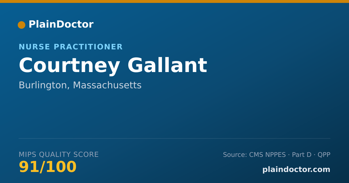 Shareable card for Courtney Gallant - Nurse Practitioner, Burlington, MA