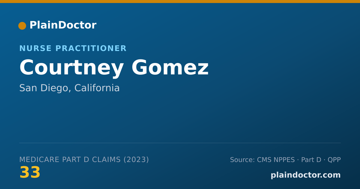 Shareable card for Courtney Gomez - Nurse Practitioner, San Diego, CA