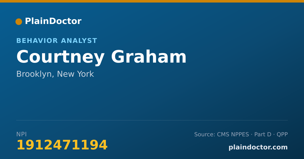 Shareable card for Courtney Graham - Behavior Analyst, Brooklyn, NY