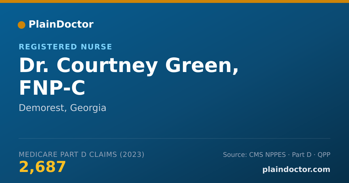 Shareable card for Courtney Green, FNP-C - Registered Nurse, Demorest, GA