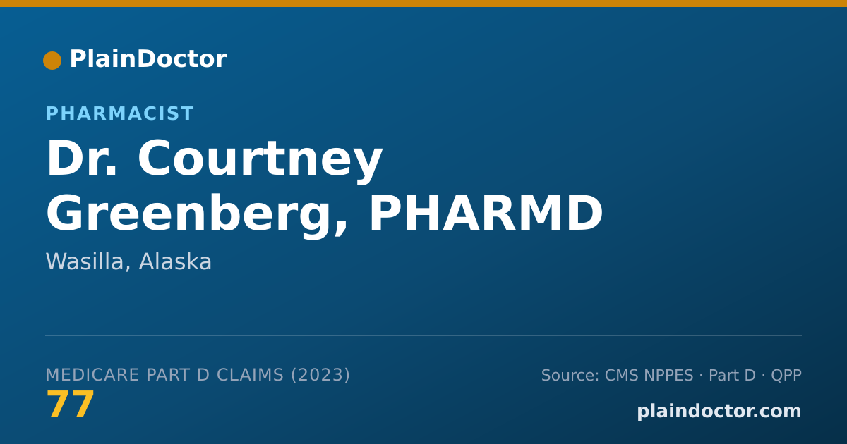 Shareable card for Courtney Greenberg, PHARMD - Pharmacist, Wasilla, AK