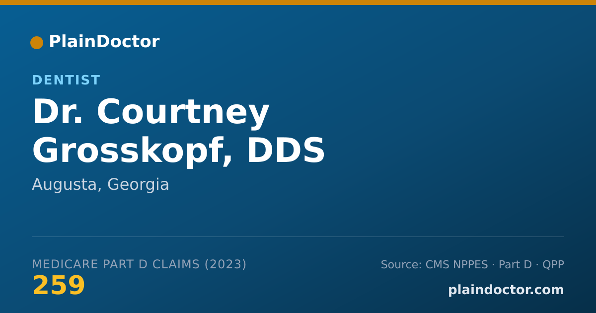 Shareable card for Courtney Grosskopf, DDS - Dentist, Augusta, GA