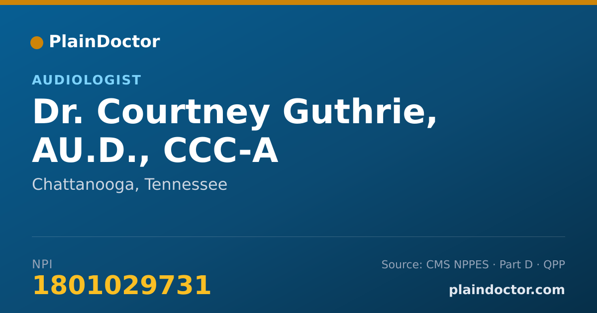 Shareable card for Courtney Guthrie, AU.D., CCC-A - Audiologist, Chattanooga, TN