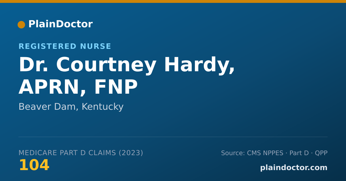 Shareable card for Courtney Hardy, APRN, FNP - Registered Nurse, Beaver Dam, KY
