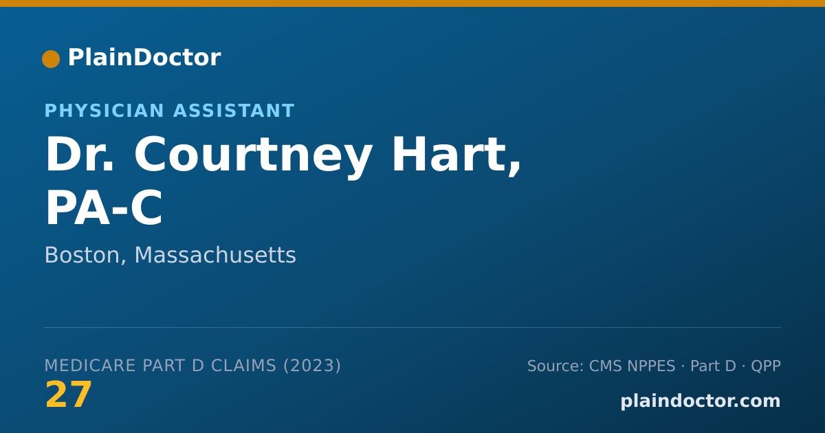 Shareable card for Courtney Hart, PA-C - Physician Assistant, Boston, MA