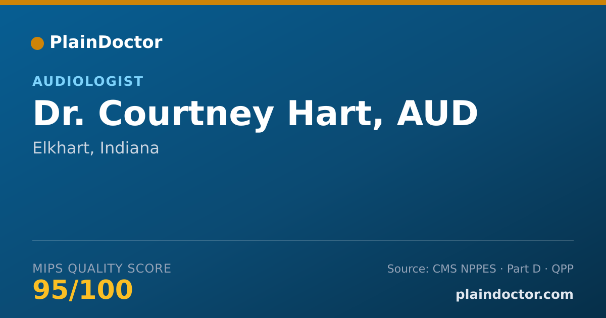 Shareable card for Courtney Hart, AUD - Audiologist, Elkhart, IN