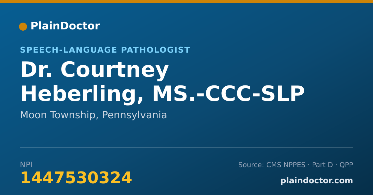Shareable card for Courtney Heberling, MS.-CCC-SLP - Speech-Language Pathologist, Moon Township, PA