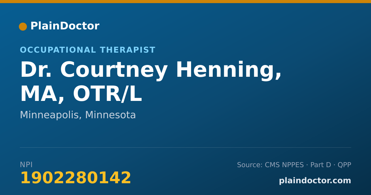 Shareable card for Courtney Henning, MA, OTR/L - Occupational Therapist, Minneapolis, MN