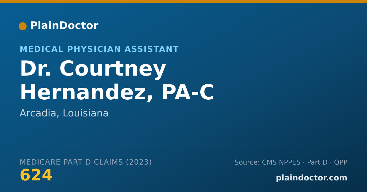 Shareable card for Courtney Hernandez, PA-C - Medical Physician Assistant, Arcadia, LA