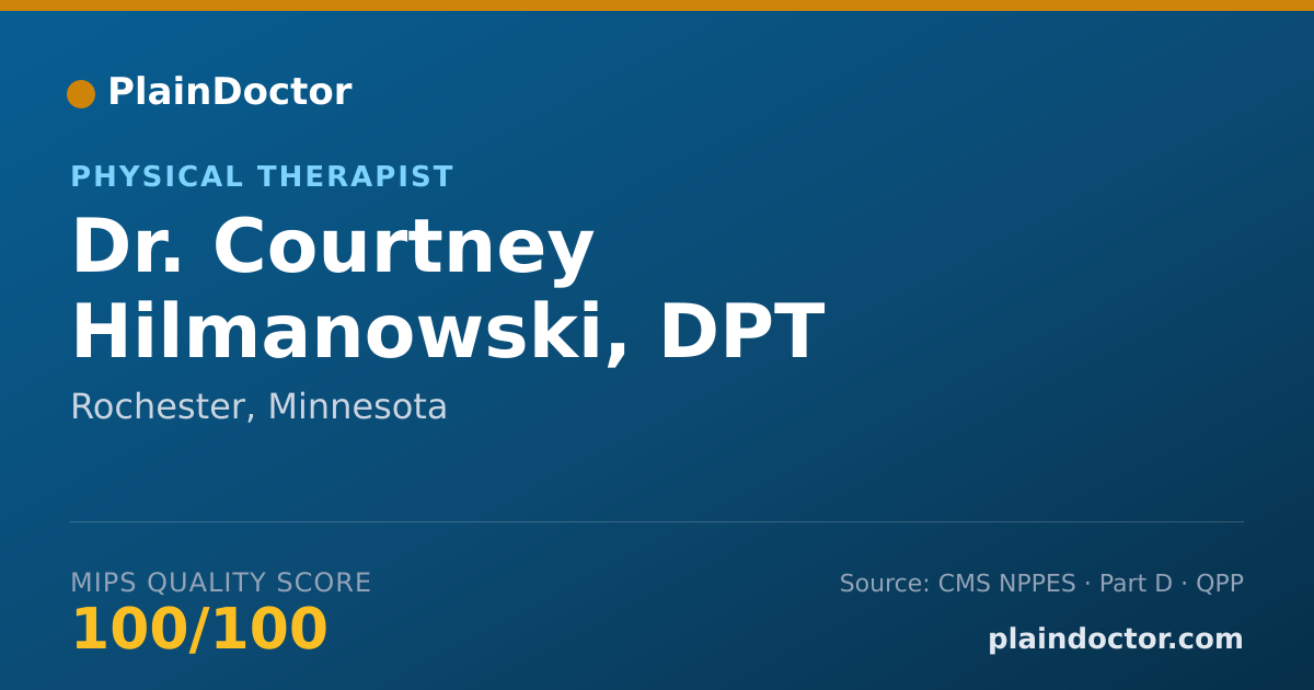Shareable card for Courtney Hilmanowski, DPT - Physical Therapist, Rochester, MN