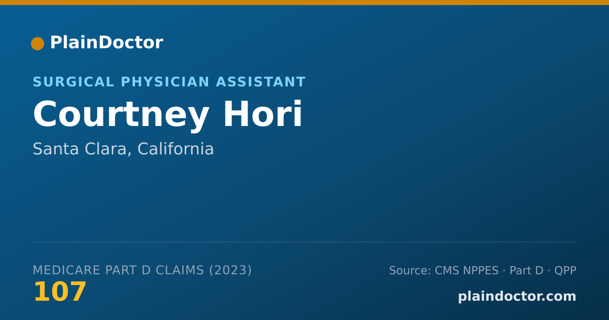Shareable card for Courtney Hori - Surgical Physician Assistant, Santa Clara, CA