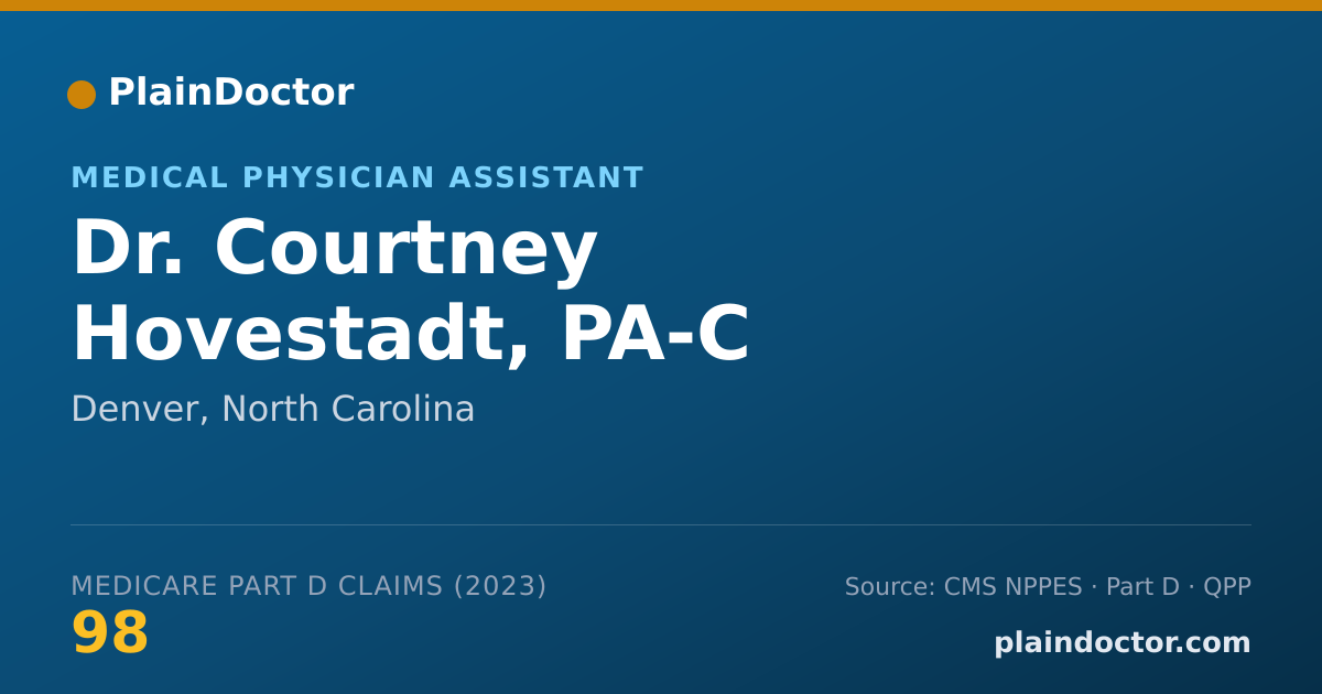 Shareable card for Courtney Hovestadt, PA-C - Medical Physician Assistant, Denver, NC