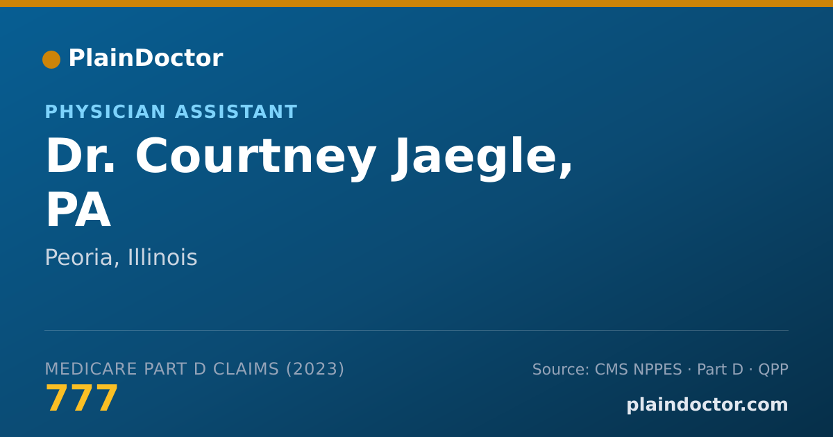 Shareable card for Courtney Jaegle, PA - Physician Assistant, Peoria, IL