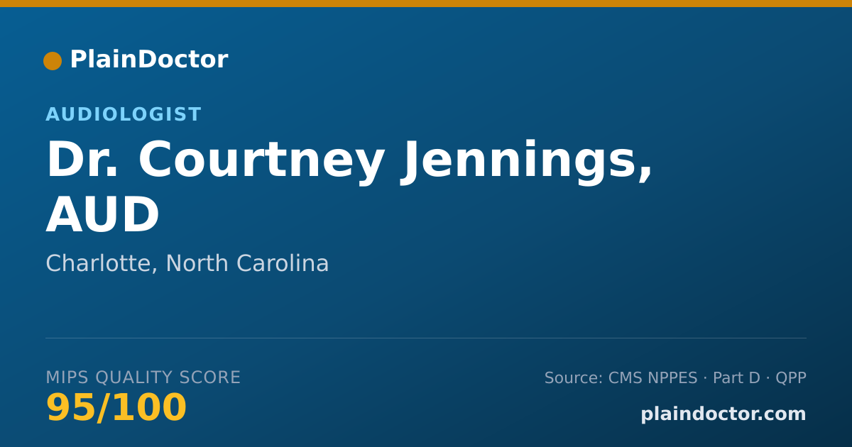 Shareable card for Courtney Jennings, AUD - Audiologist, Charlotte, NC