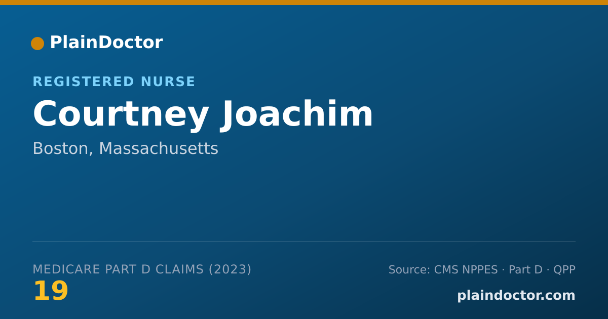 Shareable card for Courtney Joachim - Registered Nurse, Boston, MA
