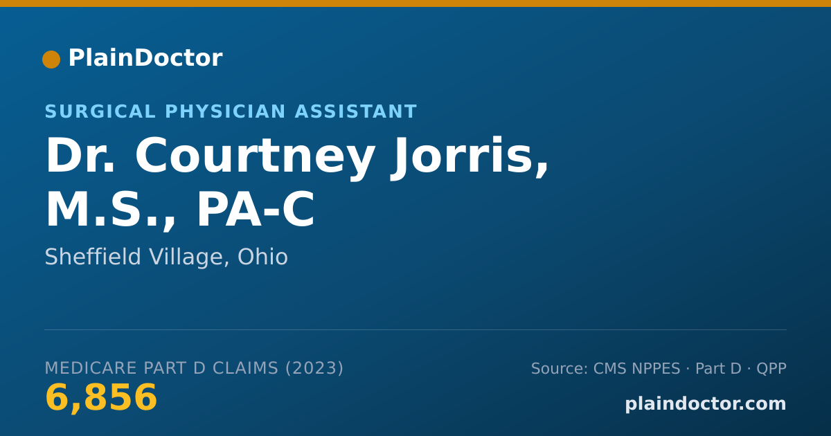 Shareable card for Courtney Jorris, M.S., PA-C - Surgical Physician Assistant, Sheffield Village, OH