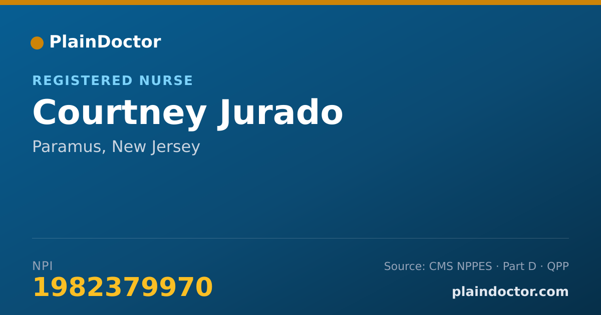 Shareable card for Courtney Jurado - Registered Nurse, Paramus, NJ