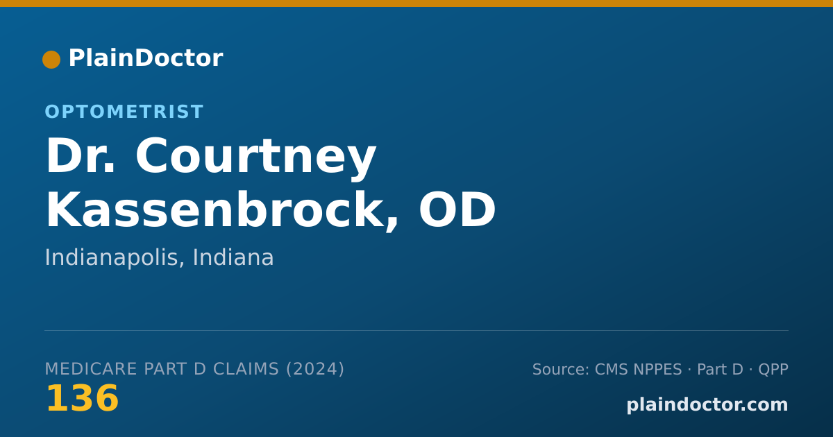 Shareable card for Courtney Kassenbrock, OD - Optometrist, Indianapolis, IN