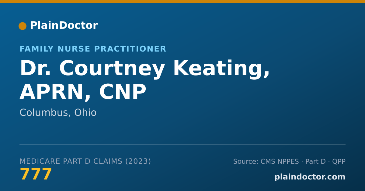 Shareable card for Courtney Keating, APRN, CNP - Family Nurse Practitioner, Columbus, OH