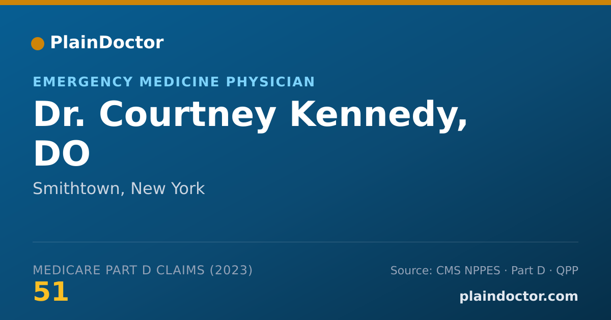 Shareable card for Courtney Kennedy, DO - Emergency Medicine Physician, Smithtown, NY