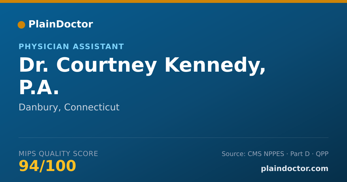 Shareable card for Courtney Kennedy, P.A. - Physician Assistant, Danbury, CT