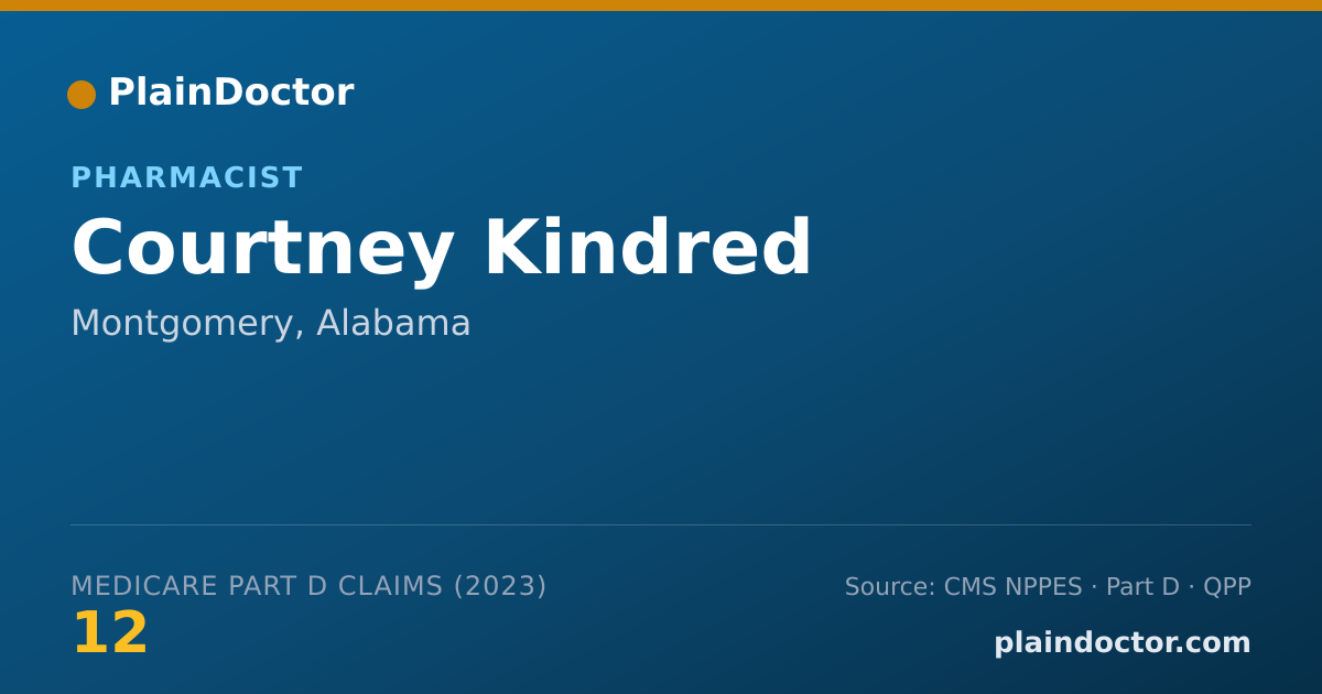 Shareable card for Courtney Kindred - Pharmacist, Montgomery, AL