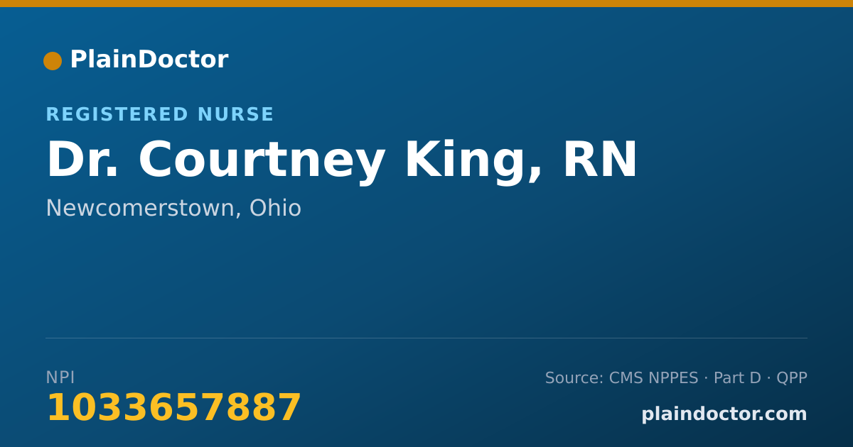 Shareable card for Courtney King, RN - Registered Nurse, Newcomerstown, OH