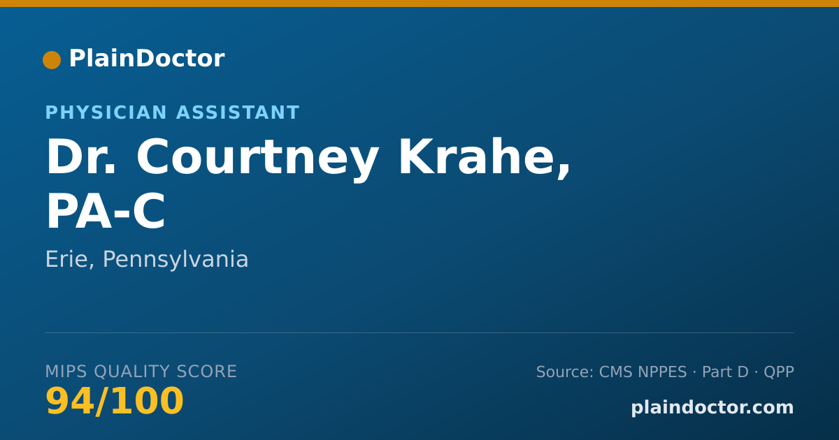 Shareable card for Courtney Krahe, PA-C - Physician Assistant, Erie, PA