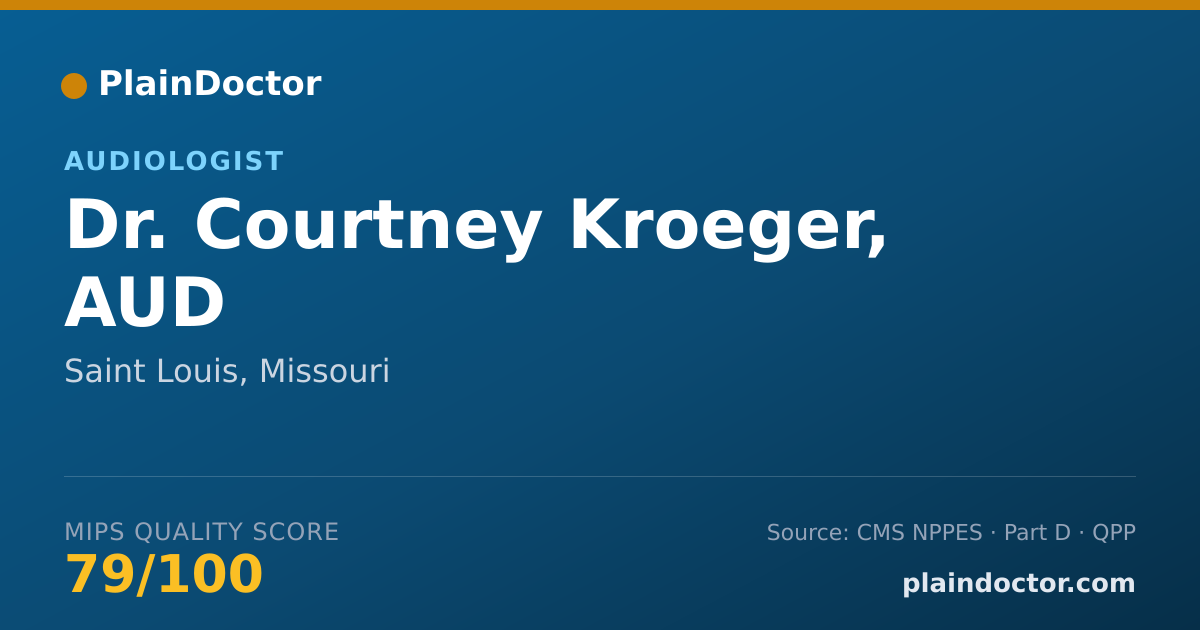 Shareable card for Courtney Kroeger, AUD - Audiologist, Saint Louis, MO