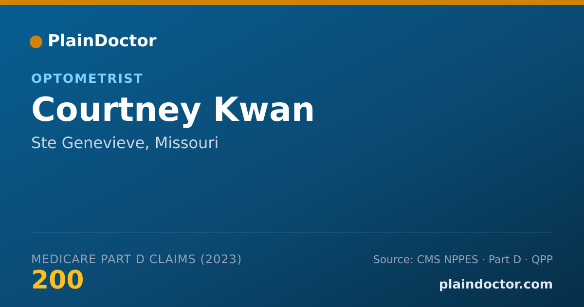 Shareable card for Courtney Kwan - Optometrist, Ste Genevieve, MO
