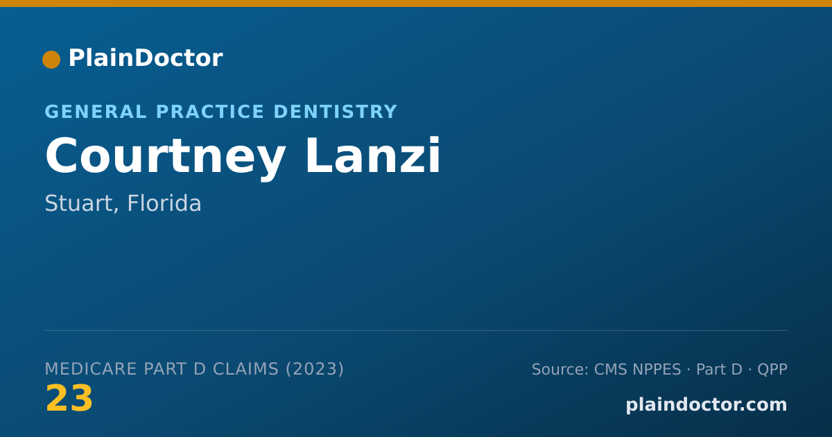 Shareable card for Courtney Lanzi - General Practice Dentistry, Stuart, FL