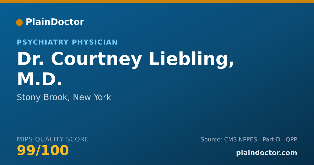 Shareable card for Courtney Liebling, M.D. - Psychiatry Physician, Stony Brook, NY