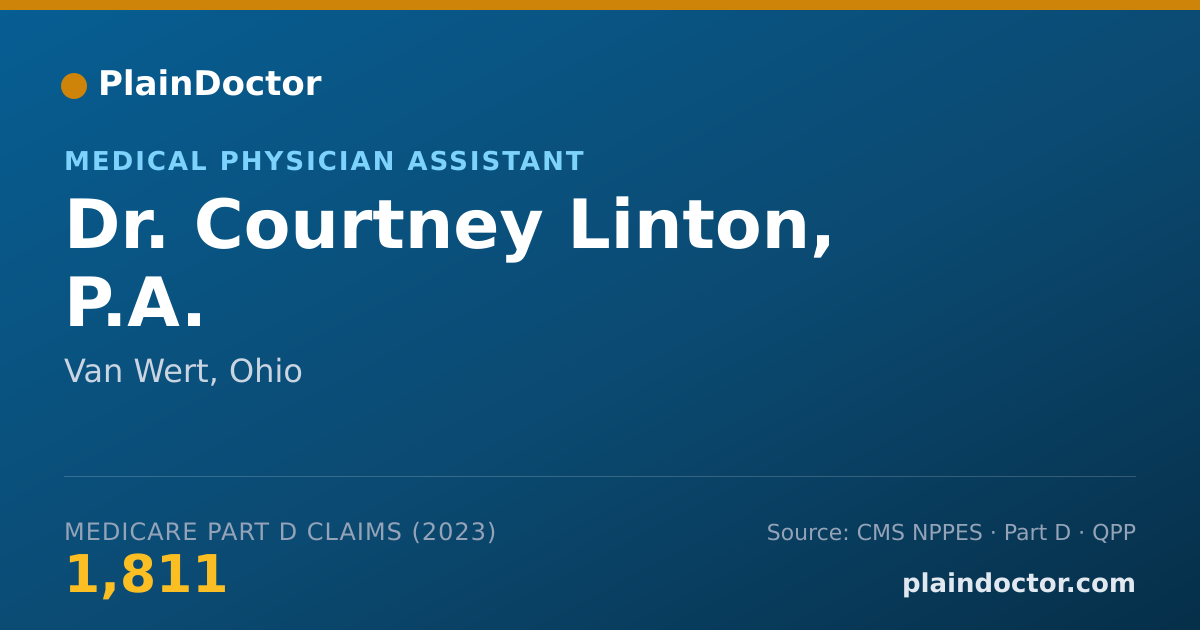 Shareable card for Courtney Linton, P.A. - Medical Physician Assistant, Van Wert, OH