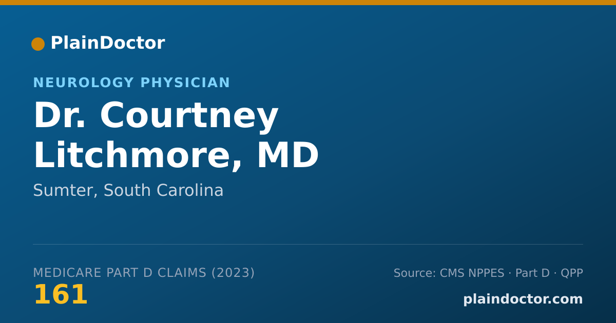 Shareable card for Courtney Litchmore, MD - Neurology Physician, Sumter, SC